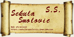 Sekula Smolović vizit kartica